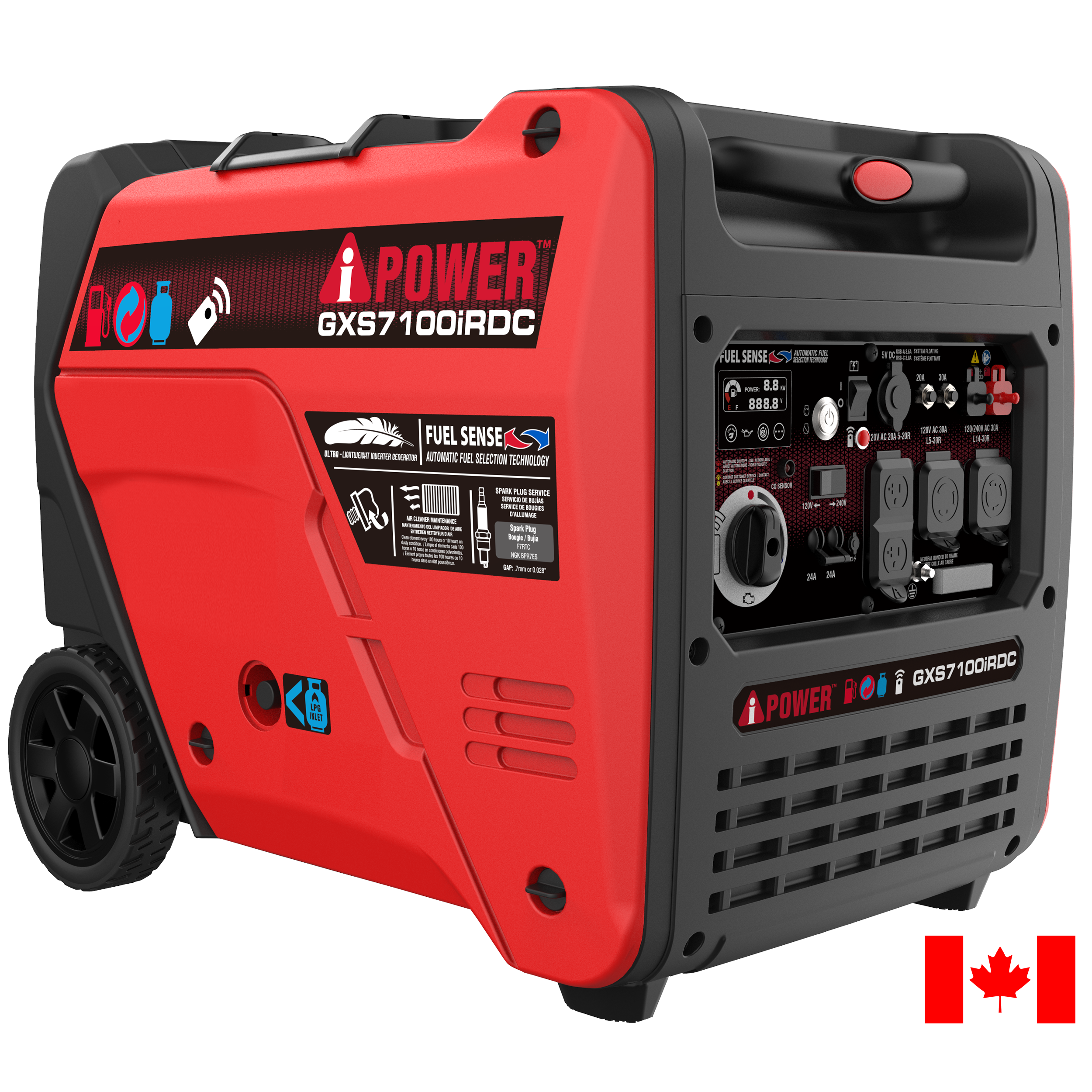 A-iPower GXS7100iRD 7100W Dual Fuel Inverter Generator