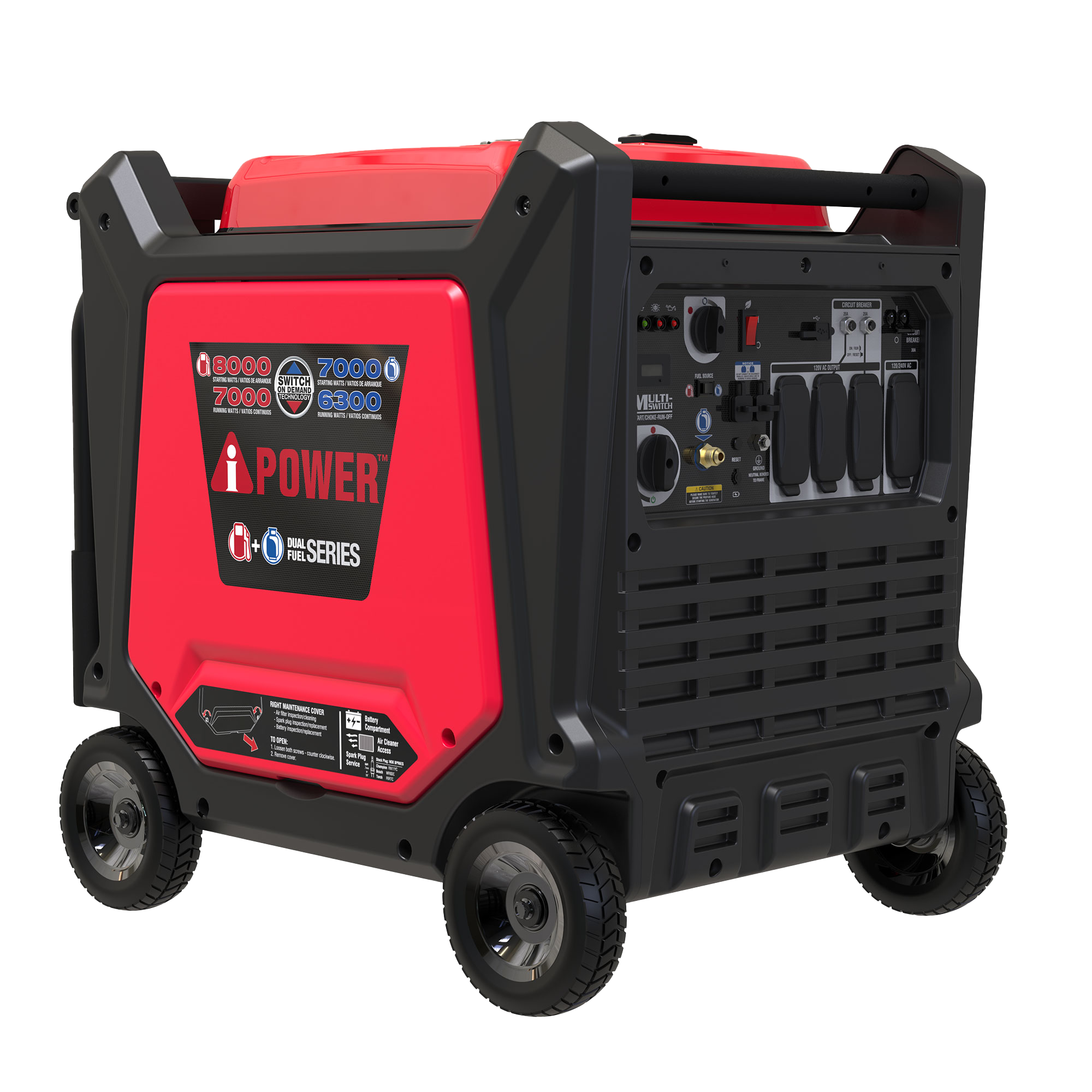 SUA8000iED - 8000 Watt<br> Dual Fuel Generator