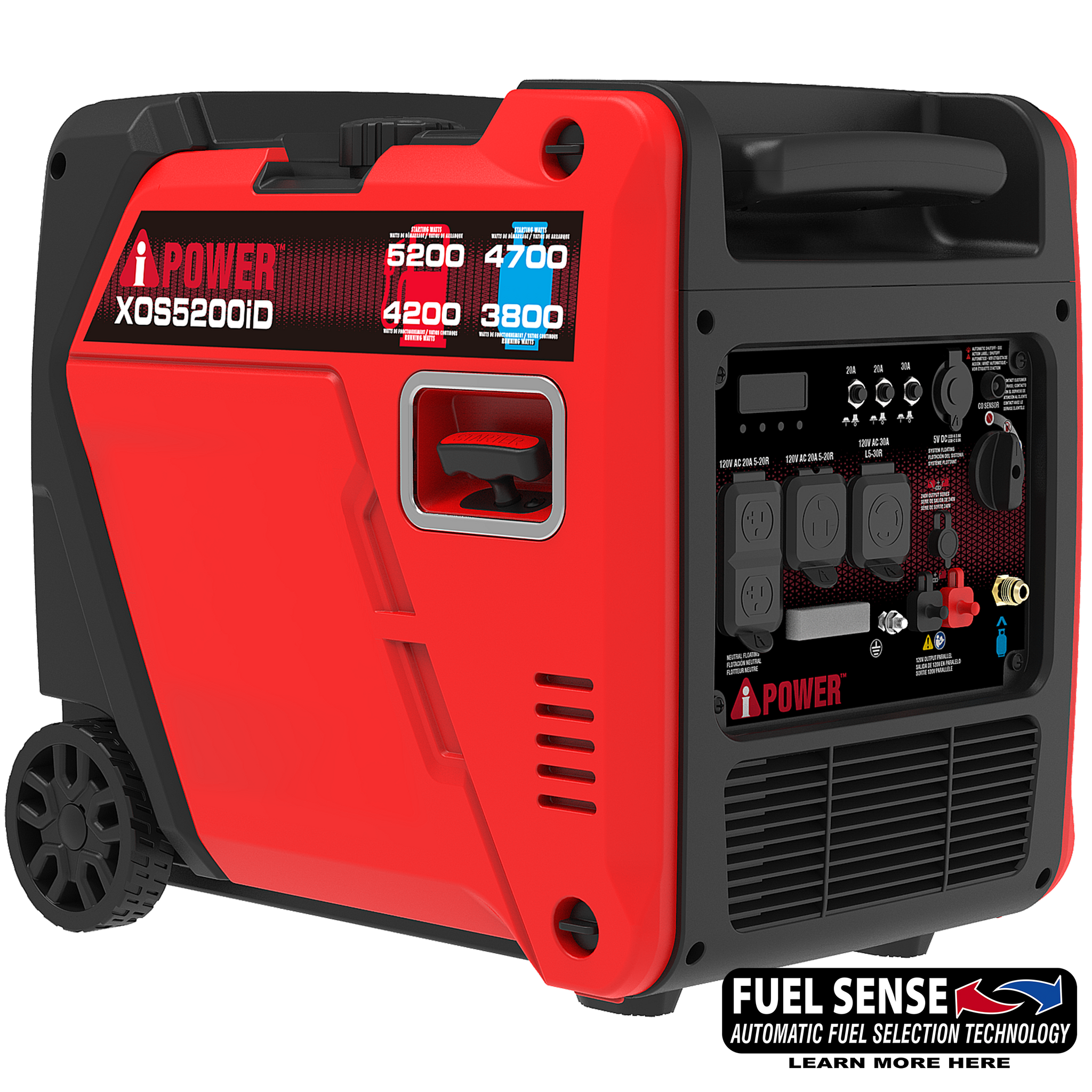 XOS5200iD 5200-Watt Dual Fuel Inverter Generator