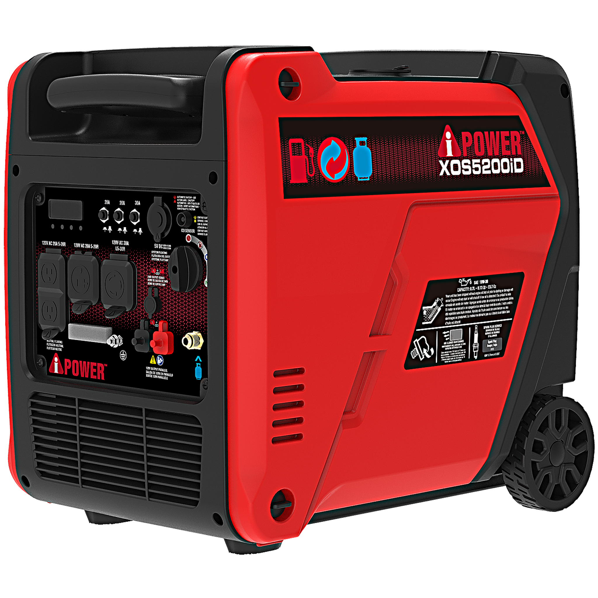 XOS5200iD 5200-Watt Dual Fuel Inverter Generator