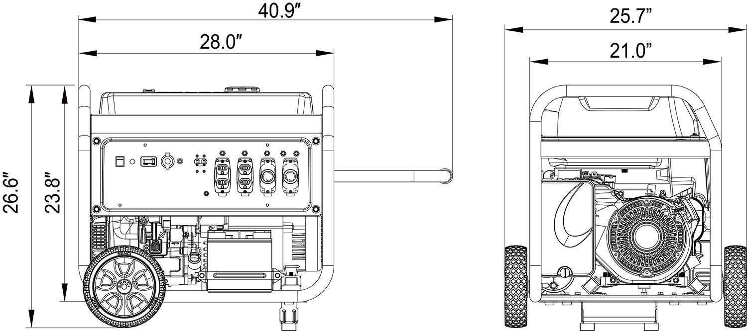 AP10000E - 10000 Watt<br> Portable Generator