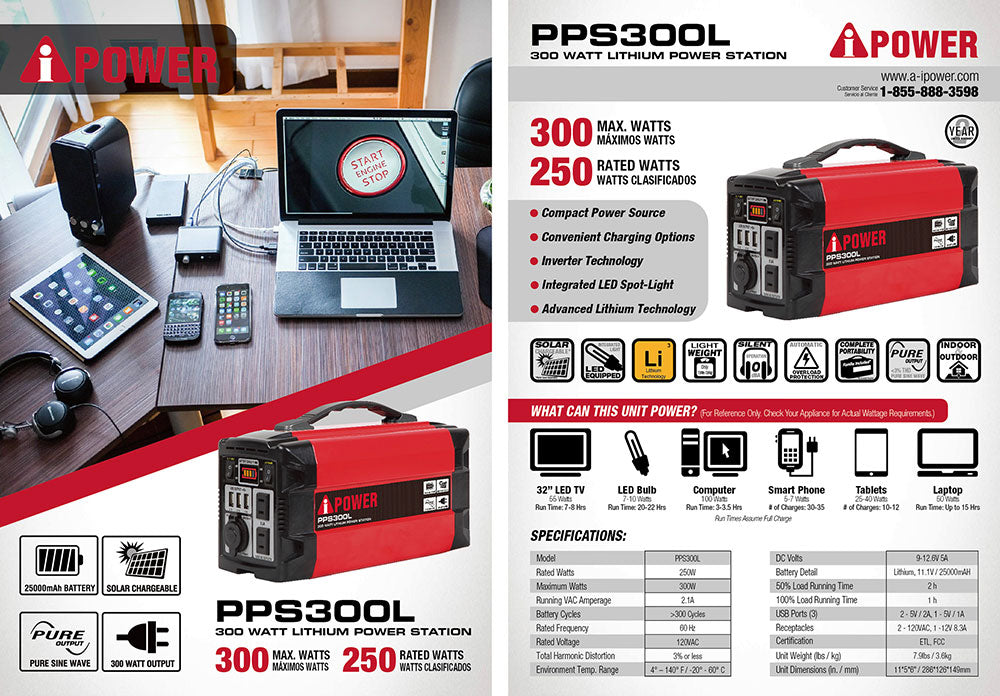 PPS300L - Lithium Inverter Generator