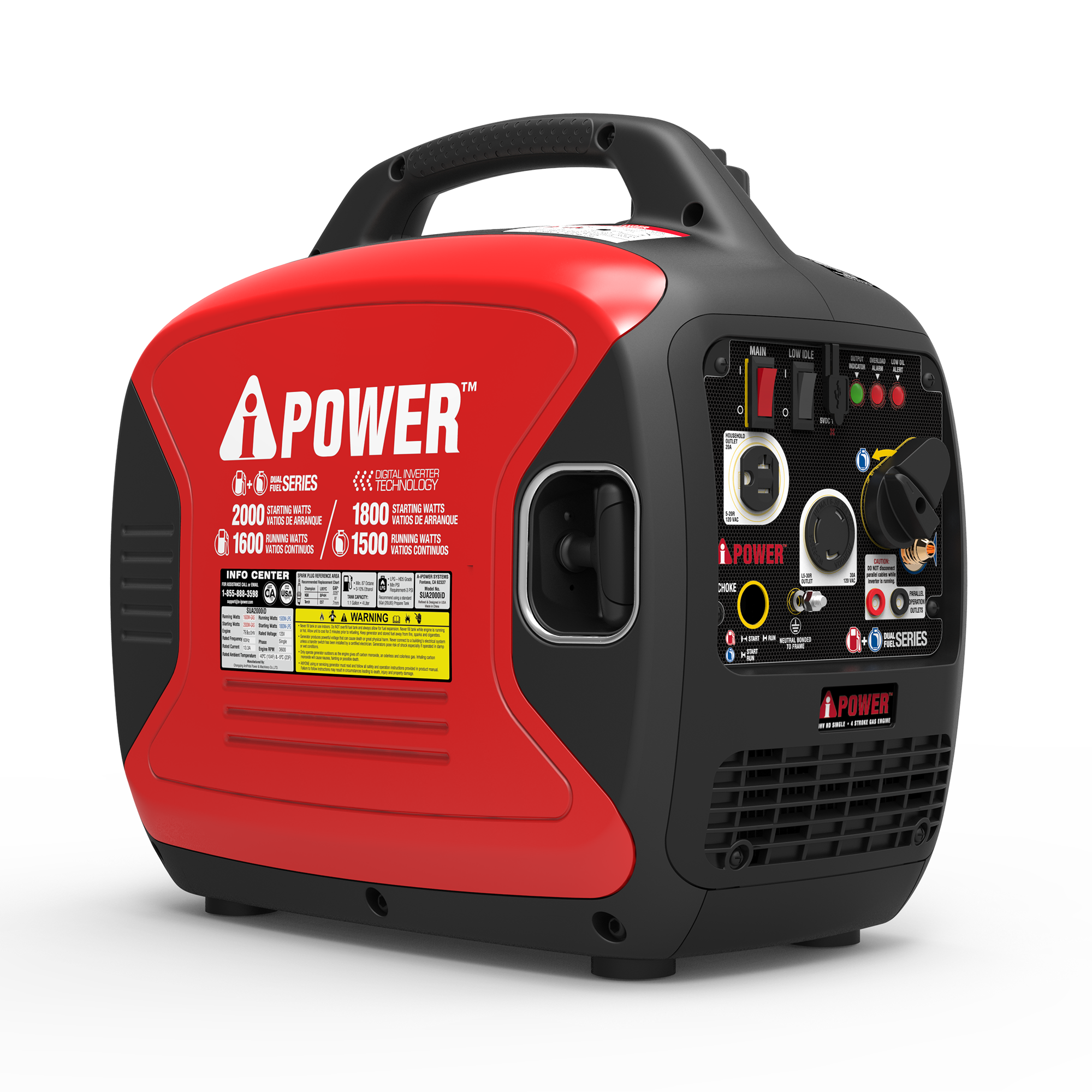 SUA2000iD - 2000 Watt<br> Dual Fuel Inverter Generator