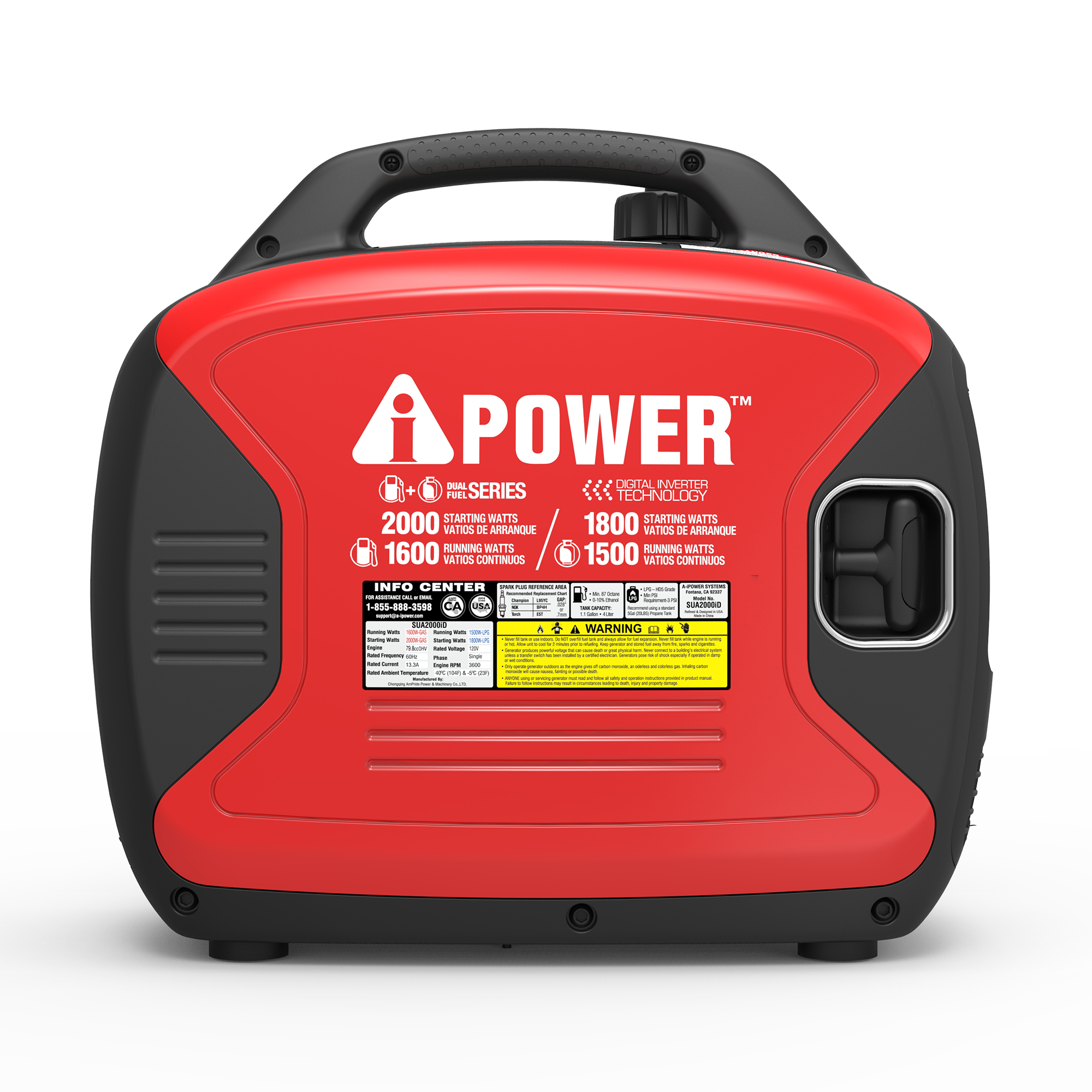 SUA2000iD - 2000 Watt<br> Dual Fuel Inverter Generator
