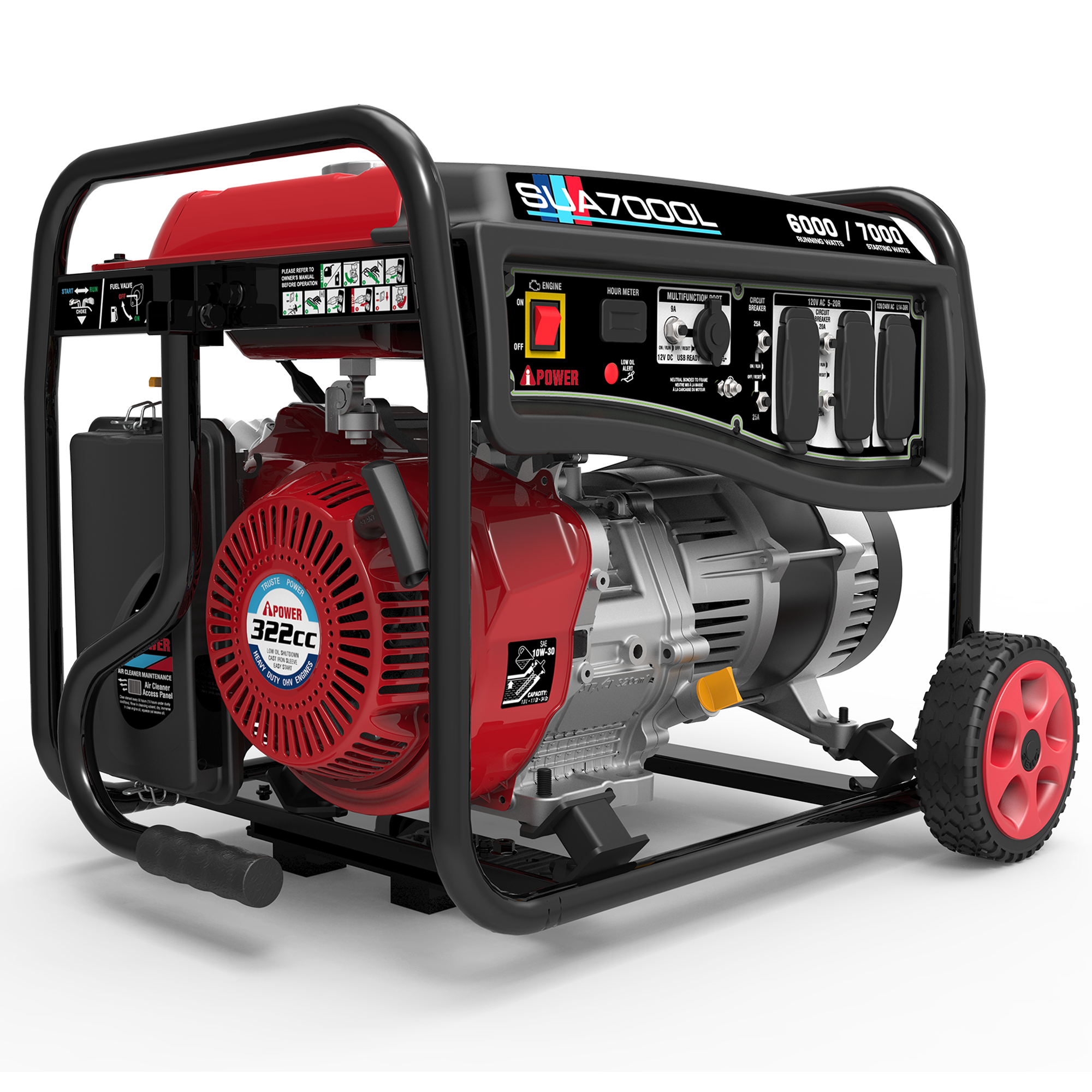 SUA7000L - 7000 Watt<br> Portable Generator