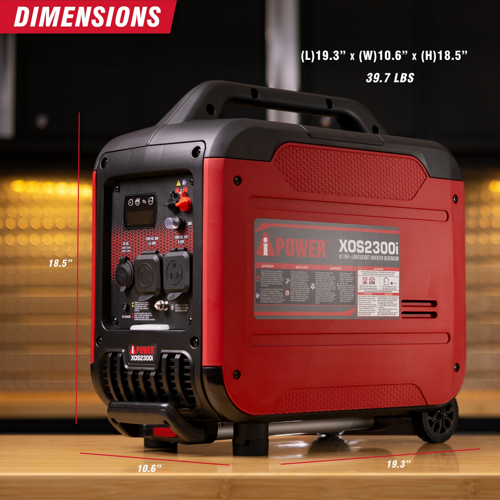 XOS2300i Ultra Lightweight Inverter Generator(Refurbished) with CO alarm and LED light