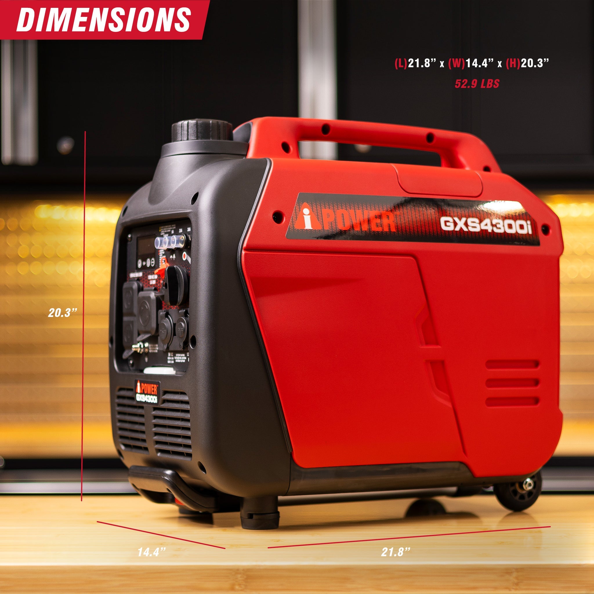 3500W / 4300W Portable Inverter Generator with CO Alert GXS4300i