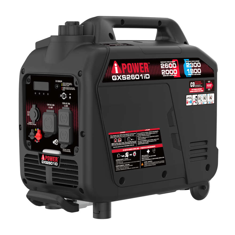 1800W / 2600W Dual Fuel Inverter Generator With CO Alert GXS2601iD