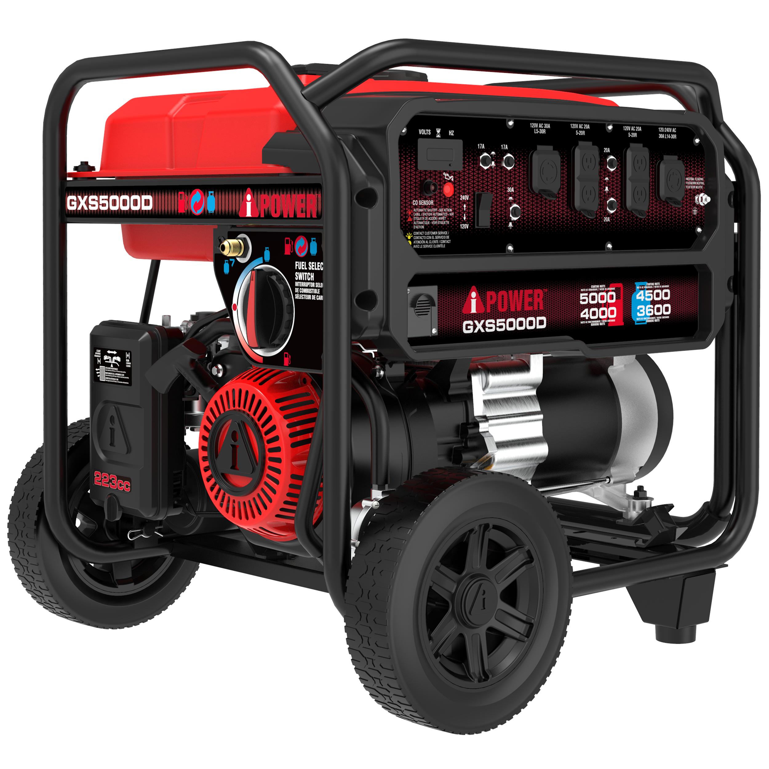 GXS5000D Dual Fuel Portable Generator