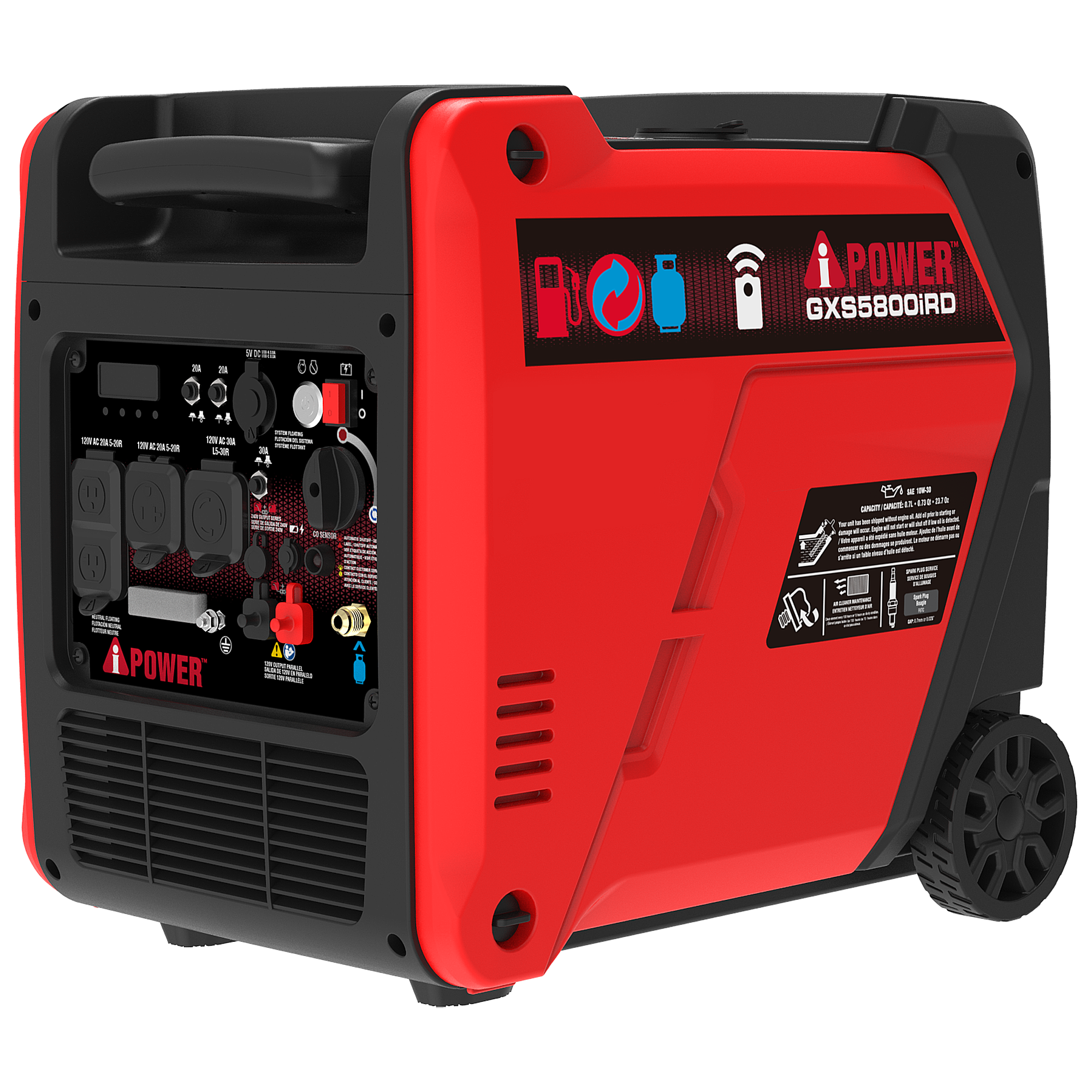GXS5800iRD 5800-Watt Dual Fuel Remote Start Inverter Generator