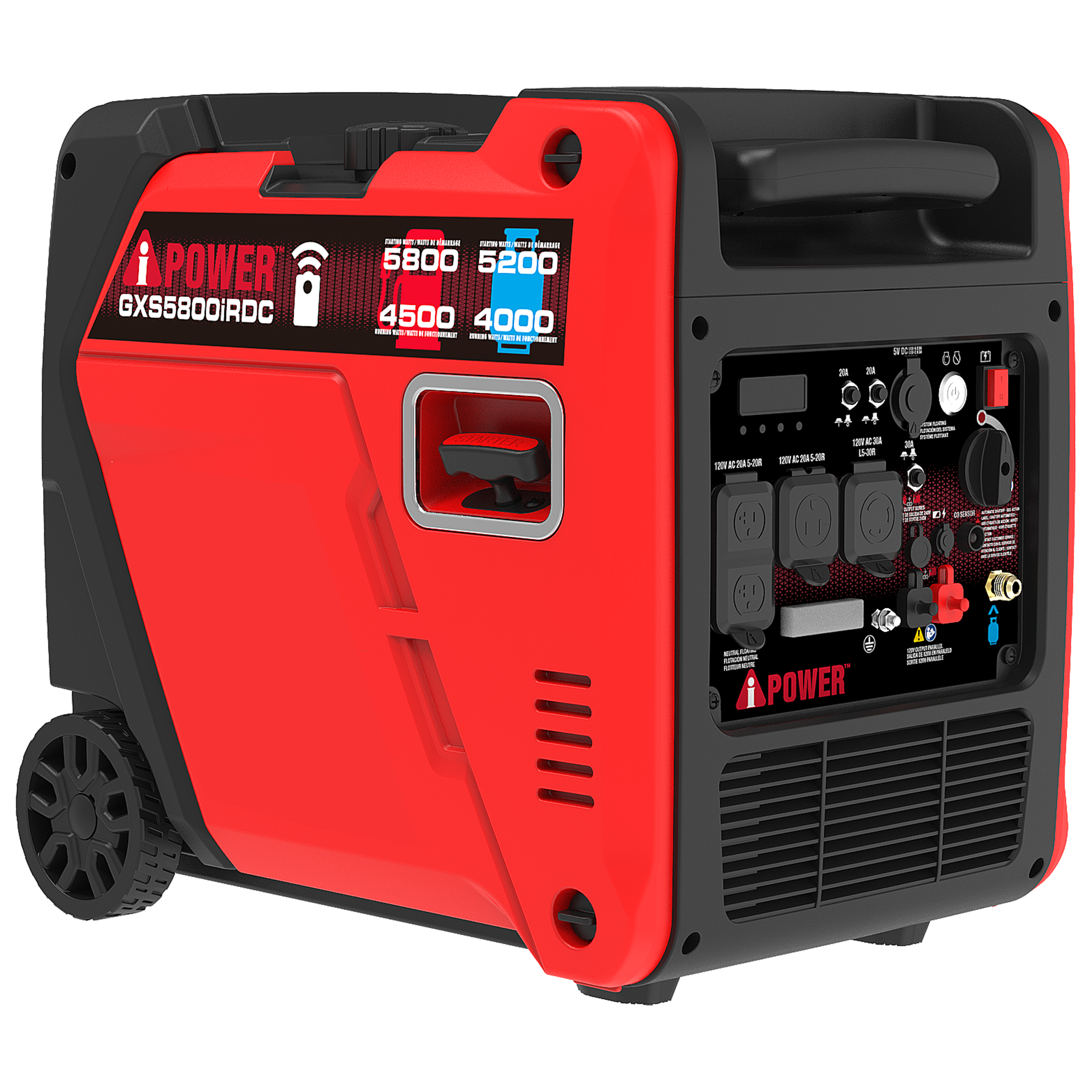 GXS5800iRDC Dual Fuel Remote Start Inverter Generator