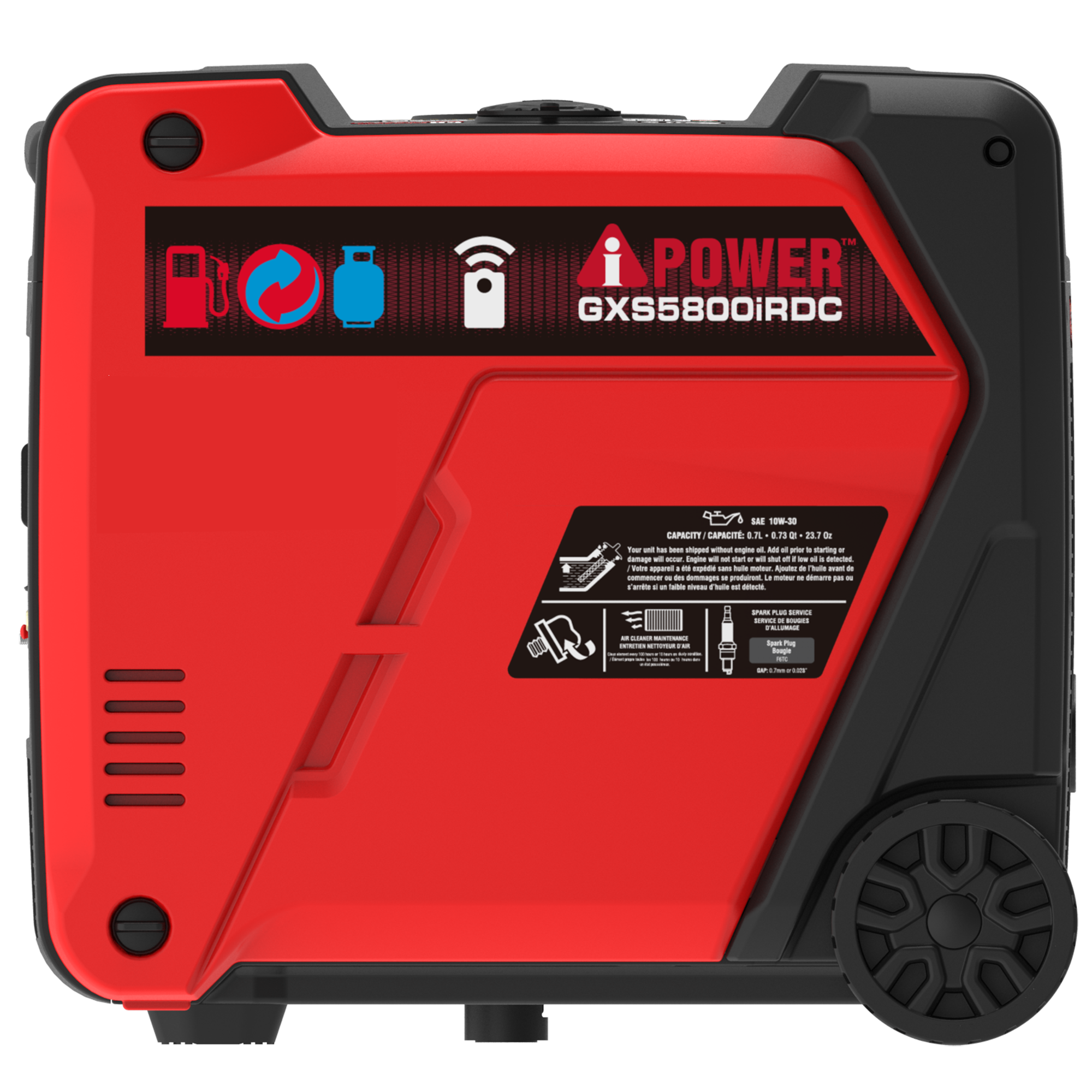 GXS5800iRDC Dual Fuel Remote Start Inverter Generator