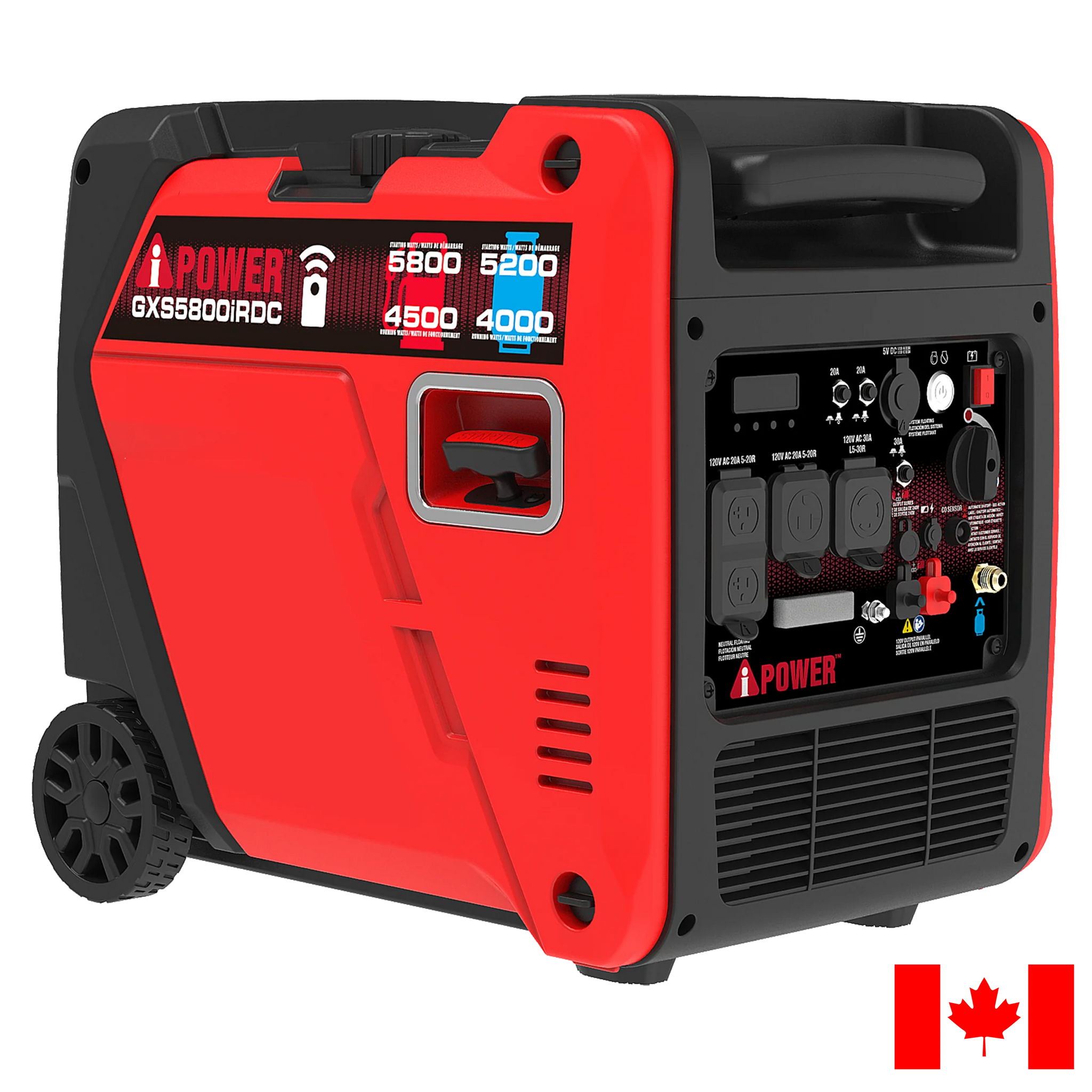 GXS5800iRDC Dual Fuel Remote Start Inverter Generator