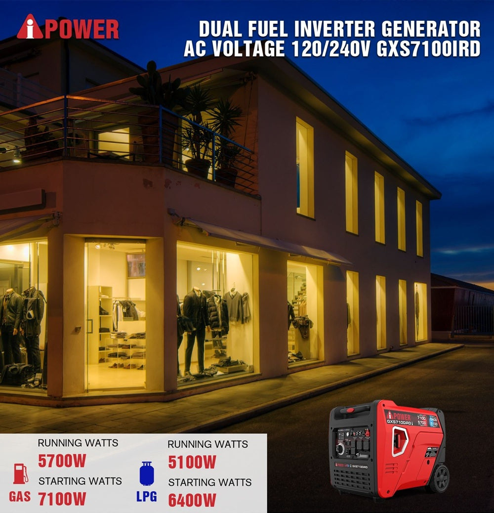GXS7100iRD - 7100 Watt Dual Fuel With Remote Start Inverter