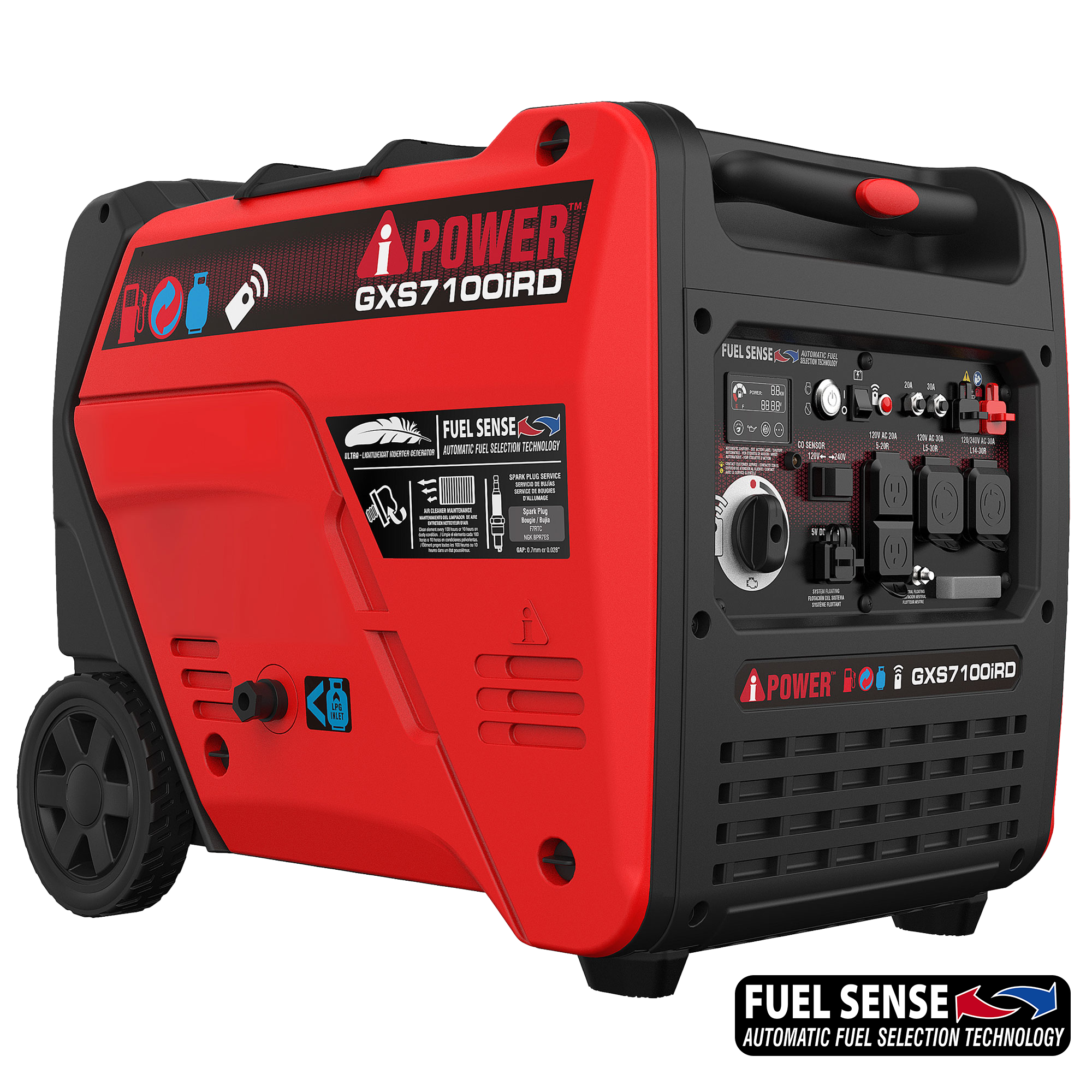 GXS7100iRD - 7100 Watt Dual Fuel With Remote Start Inverter Generator