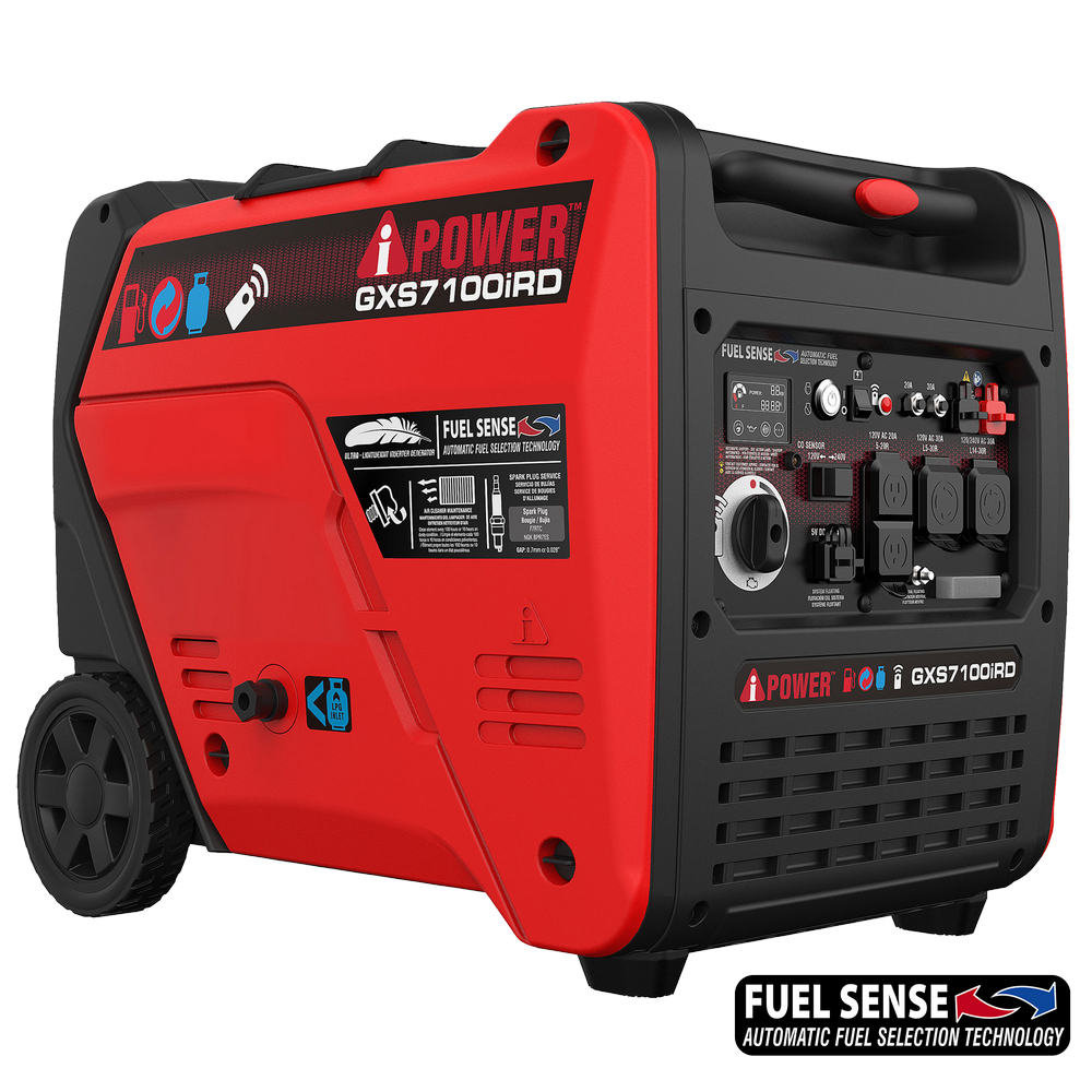 GXS7100iRD - 7100 Watt Dual Fuel With Remote Start Inverter Generator(Refurbished)