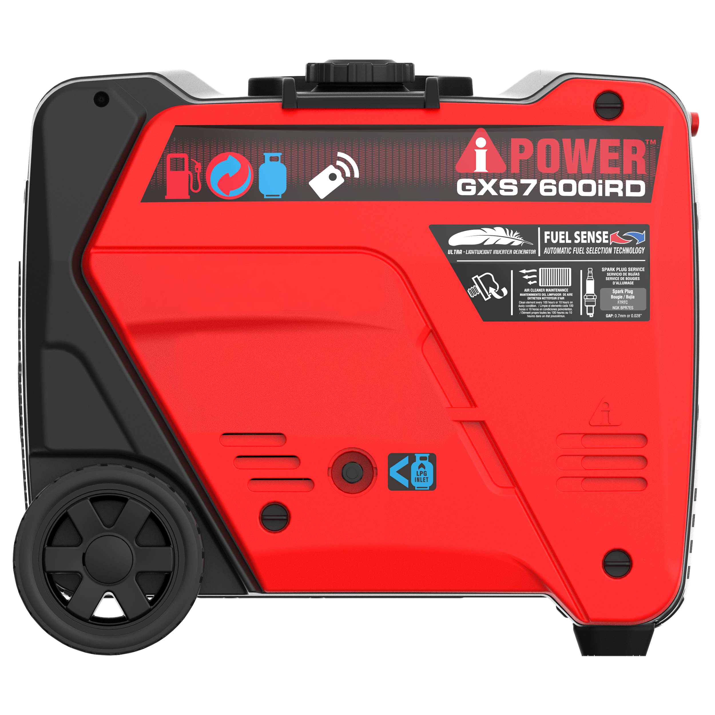 GXS7600iRD - Dual Fuel, Remote Start Inverter Generator