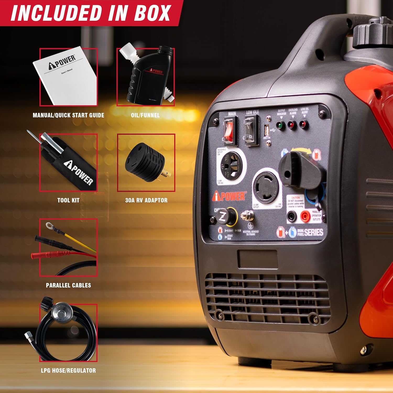 SUA2000iD - 2000 Watt Dual Fuel Inverter Generator