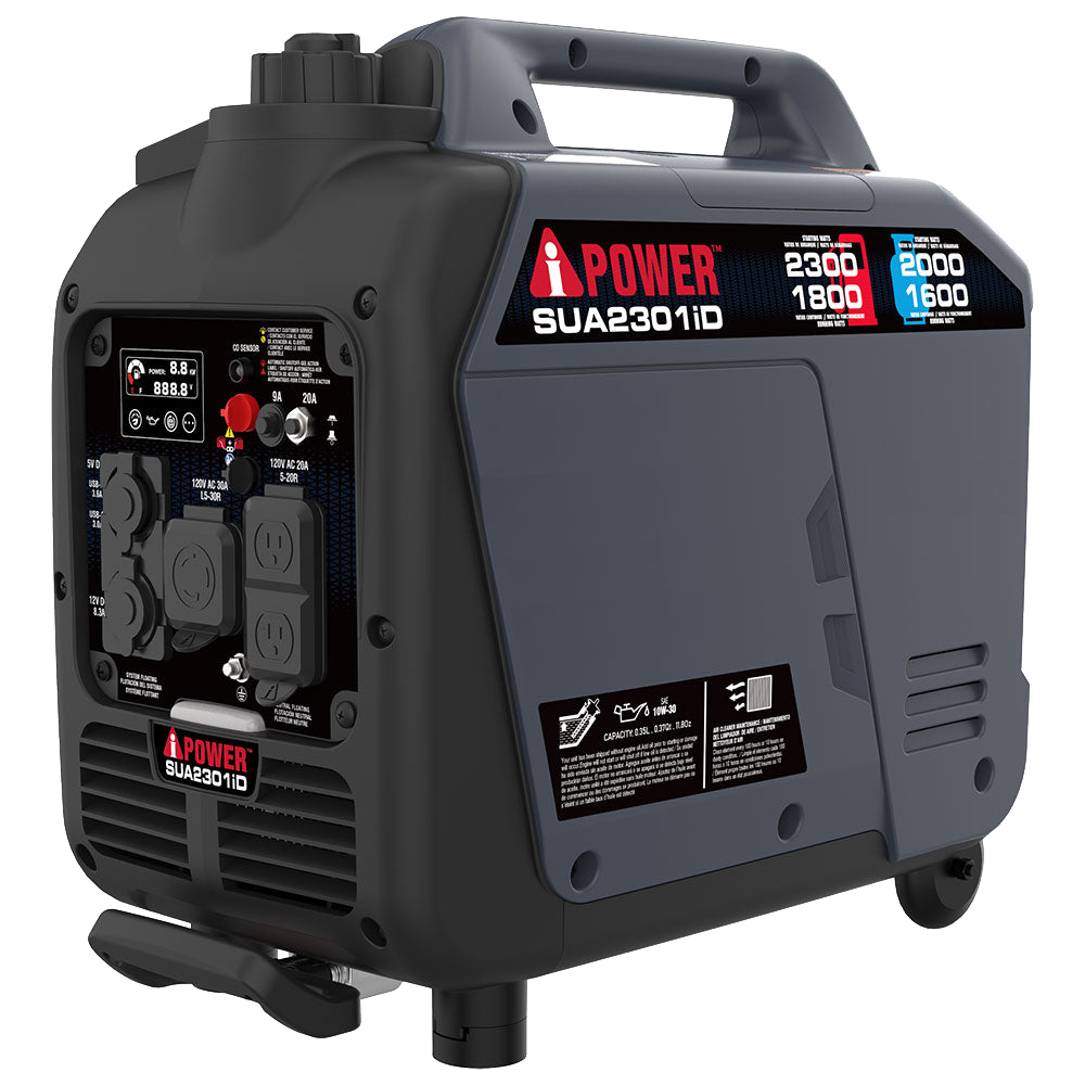 A-iPower 2300W Dual Fuel Portable Inverter Generator With CO Alert