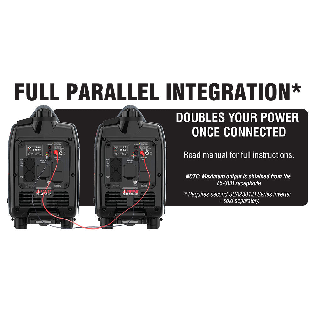 A-iPower 2300W Dual Fuel Portable Inverter Generator With CO Alert