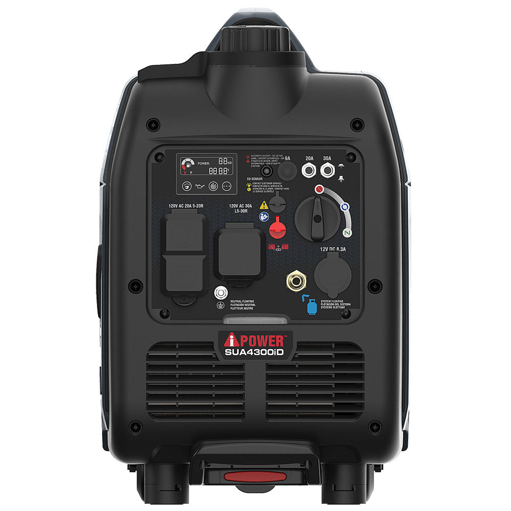 4300W Dual Fuel Portable Inverter Generator With CO Alert & & Llluminated
