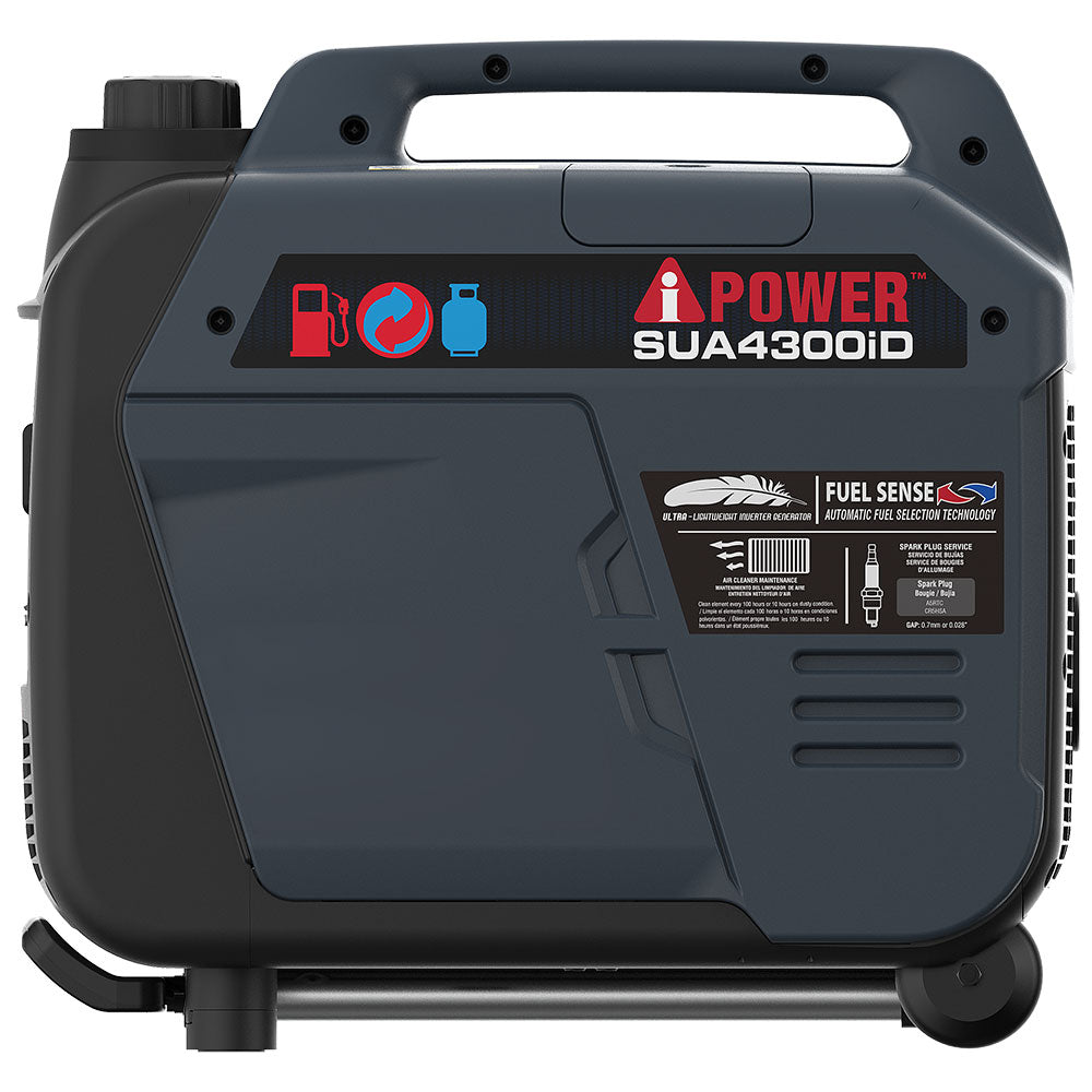 4300W Dual Fuel Portable Inverter Generator With CO Alert & & Llluminated