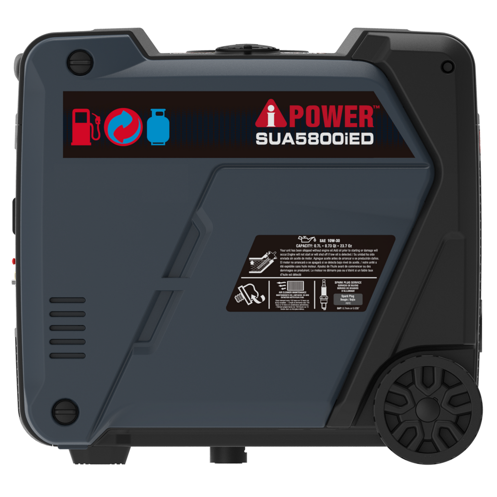 5800W Dual Fuel Portable Inverter Generator Electric Start With CO Alert