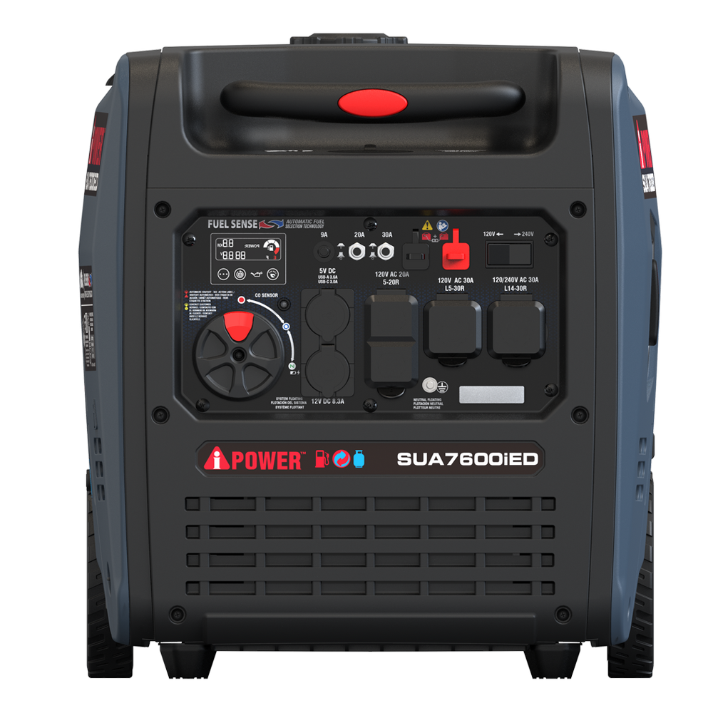 7600W Dual Fuel Portable Inverter Generator,Electric Start with CO Sentry