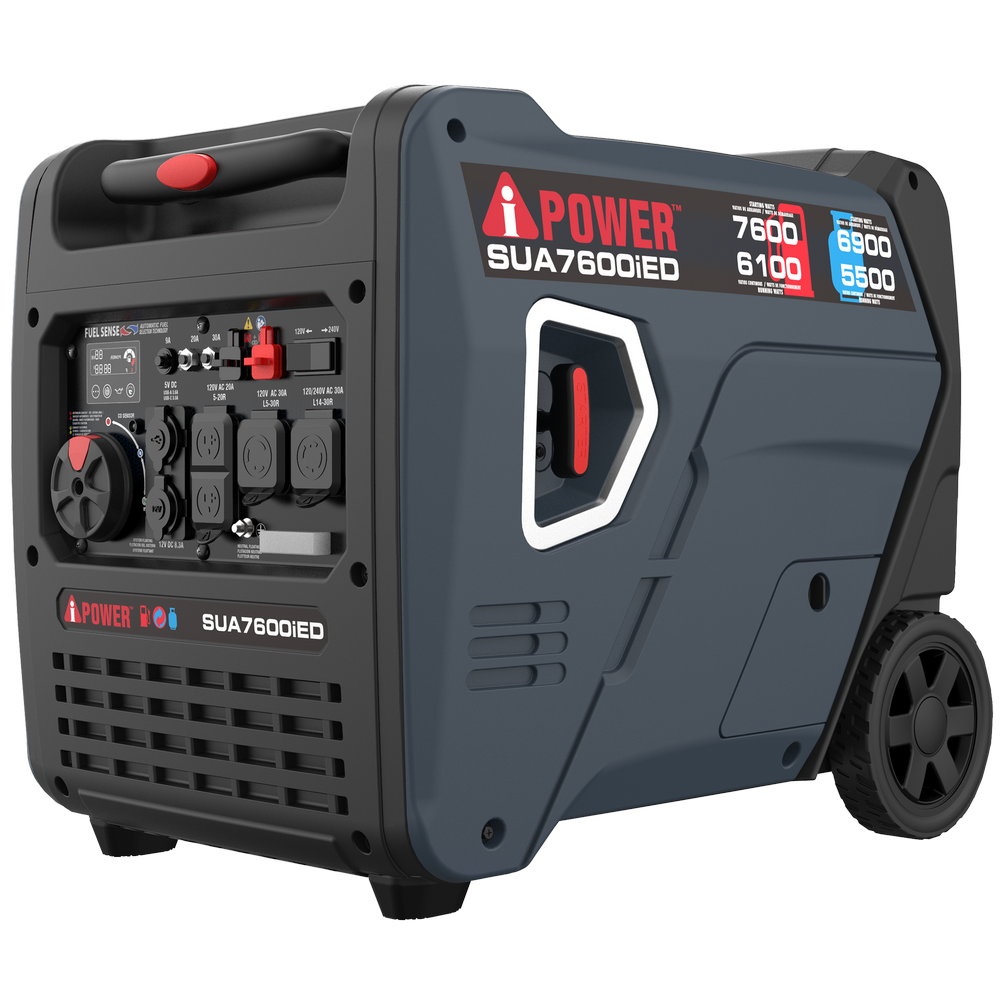7600W Dual Fuel Portable Inverter Generator,Electric Start with CO Sentry