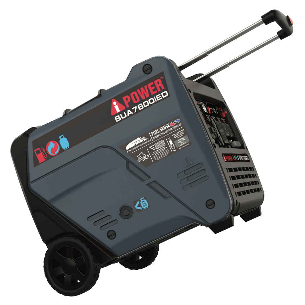 7600W Dual Fuel Portable Inverter Generator,Electric Start with CO Sentry