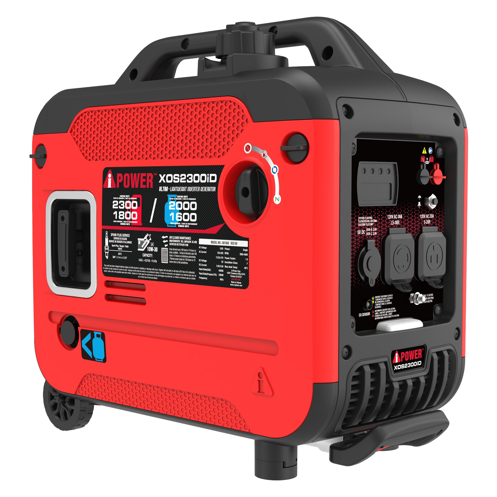 XOS2300iD Inverter Dual Fuel Generator