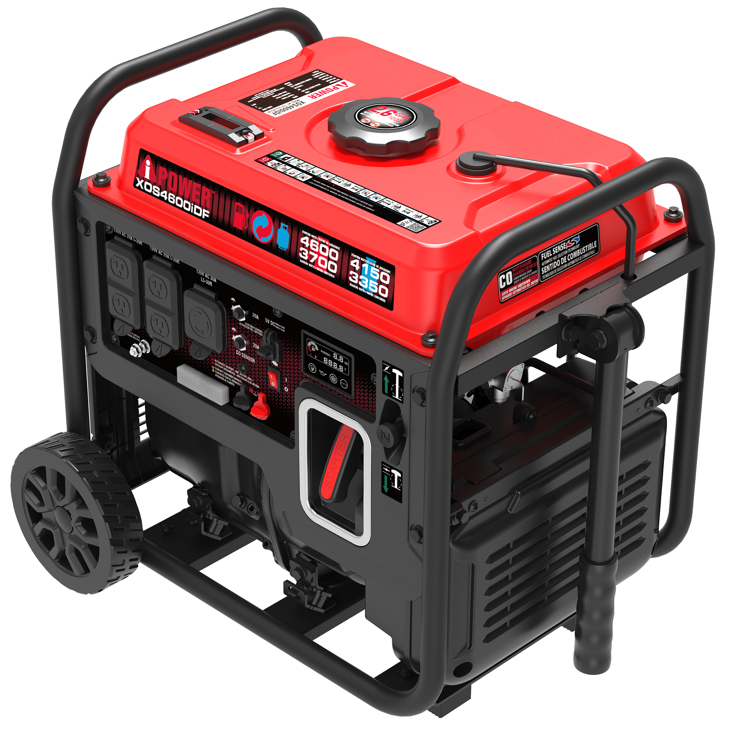 XOS4600iDF Dual Fuel Open Frame Inverter Generator