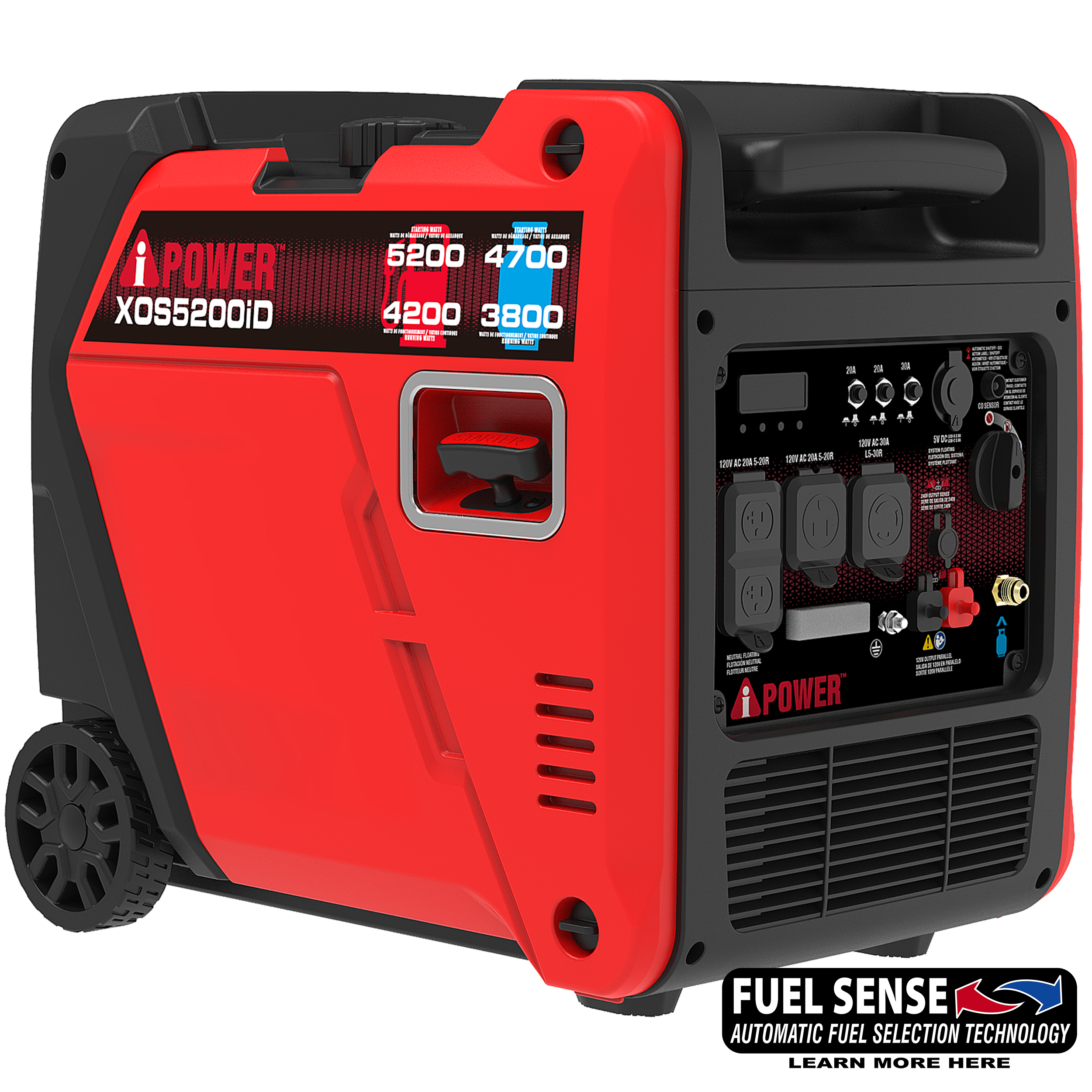 XOS5200iD 5200-Watt Dual Fuel Inverter Generator