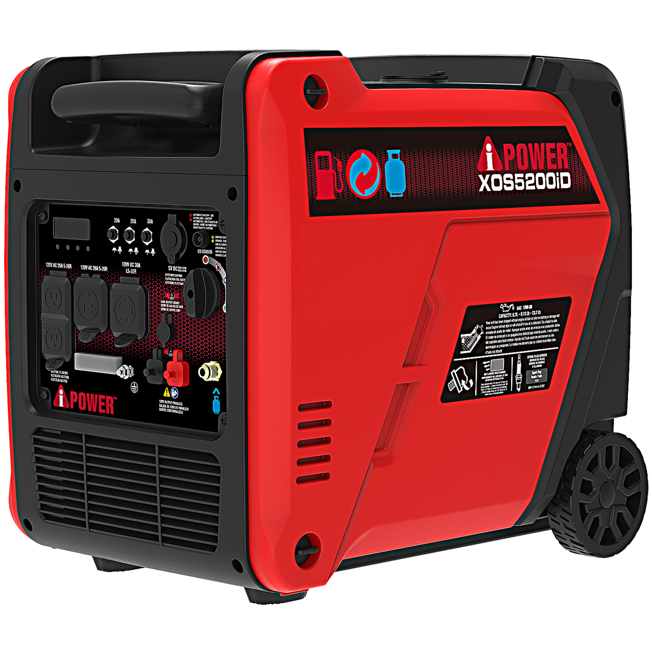 XOS5200iD 5200-Watt Dual Fuel Inverter Generator