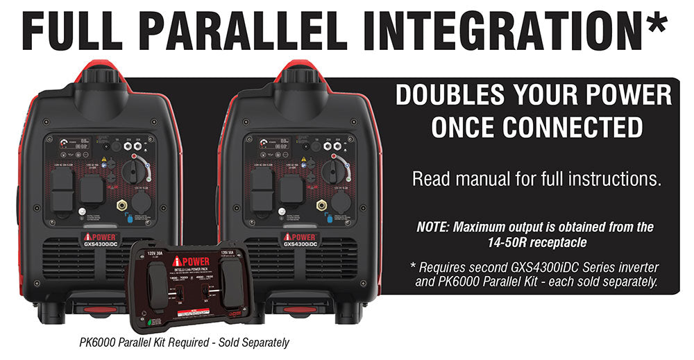 GXS4300iDC - Dual Fuel Inverter Generator