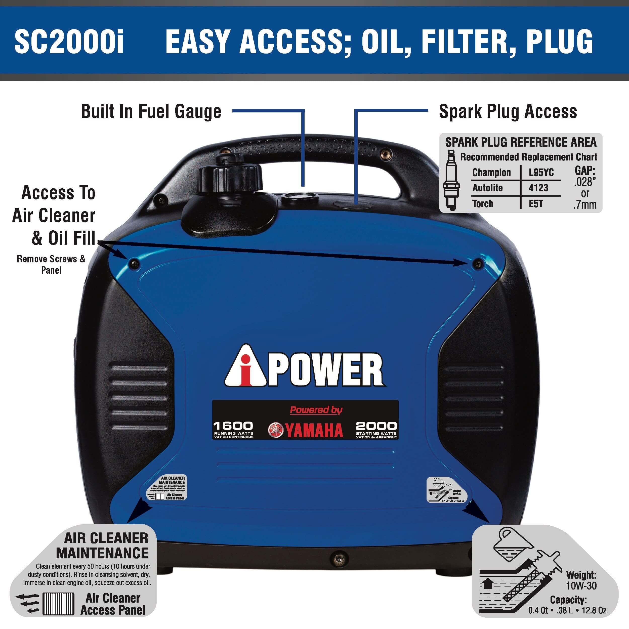 SC2000i - 2000 Watt Inverter Generator