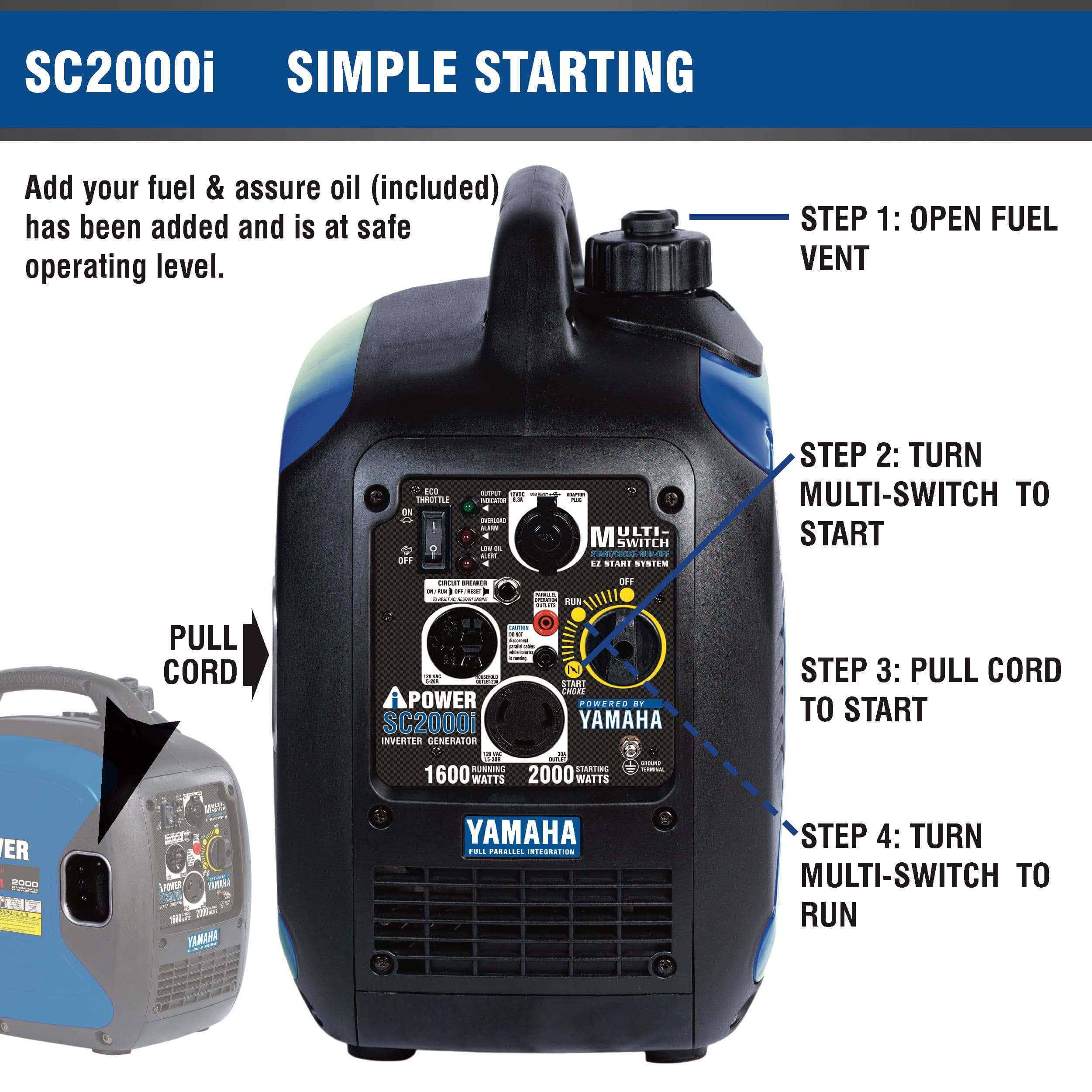 SC2000i - 2000 Watt Inverter Generator