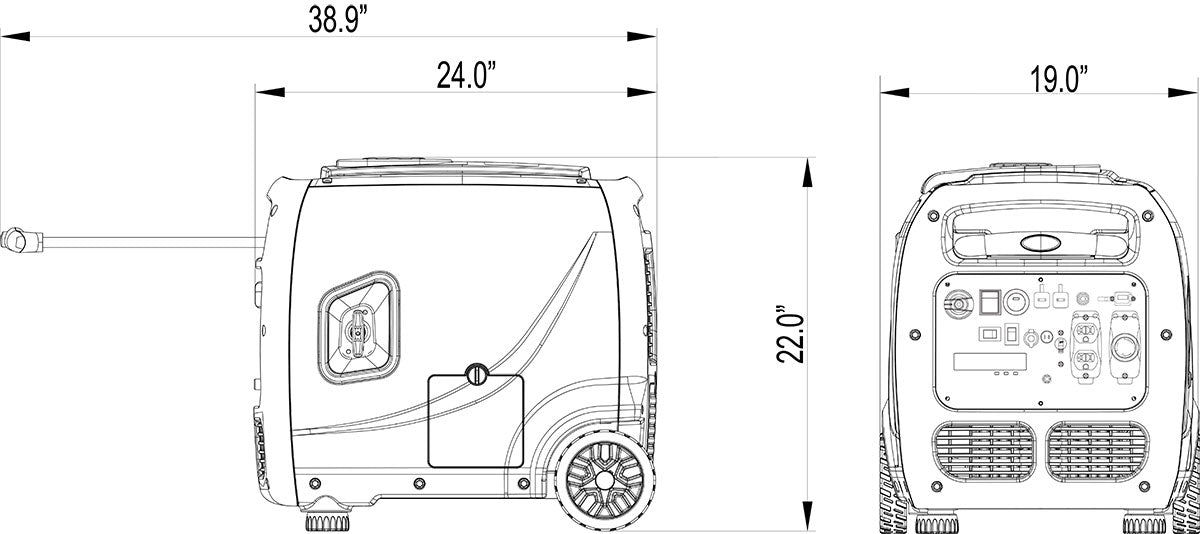 SUA3800iED - 3800 Watt Dual Fuel Inverter Generator
