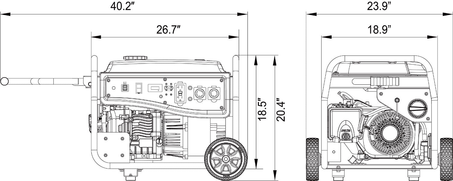 SUA6900D - 6900 Watt Dual Fuel Portable Generator